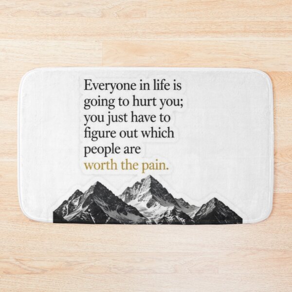 Item preview, Everyone In Life Is Going To Hurt You Mountain Quote Sticker designed and sold by Scro-Ciob-Shop.