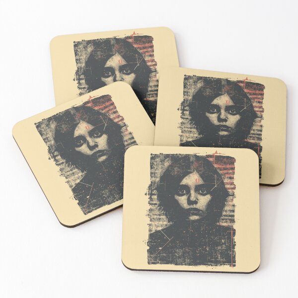 Item preview, Distressed Goth Girl Portrait Industrial Grunge Art designed and sold by ERODED SELF.