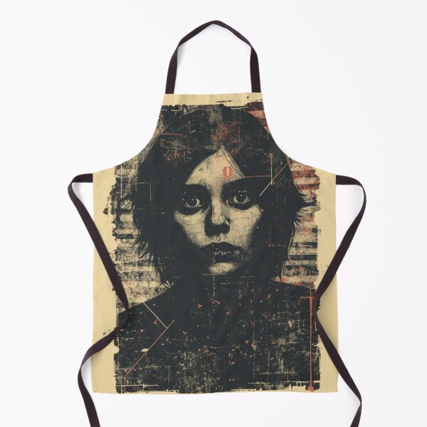 Item preview, Distressed Goth Girl Portrait Industrial Grunge Art designed and sold by ERODED SELF.