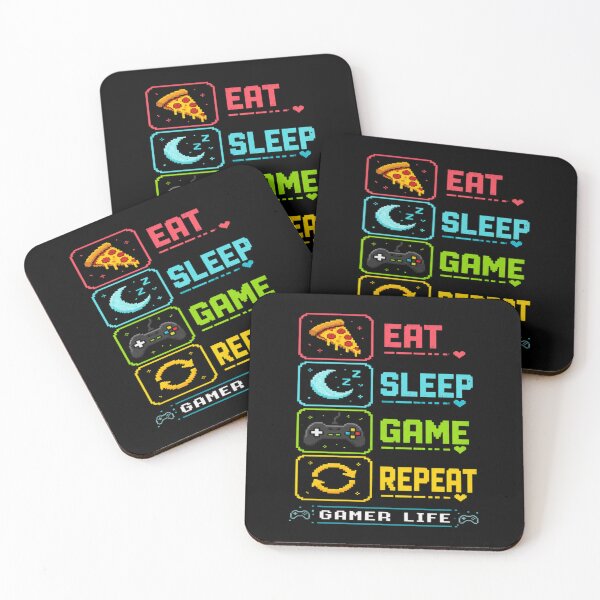 Item preview, Eat Sleep Game Repeat Gamer Life Retro Pixel Art Gaming Design designed and sold by TulipsArtDesigns .