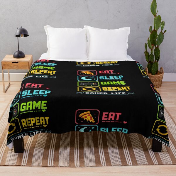 Item preview, Eat Sleep Game Repeat Gamer Life Retro Pixel Art Gaming Design designed and sold by TulipsArtDesigns .