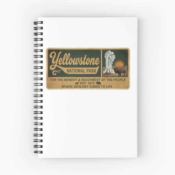 Item preview, Yellowstone National Park Vintage Patch Retro Old Faithful Bison Hiking Souvenir designed and sold by LittleArij.
