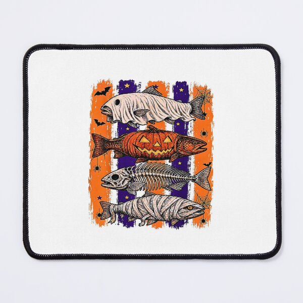 Item preview, Spooky Halloween Fish Mummy Pumpkin Skeleton Horror designed and sold by Rahamkshop.