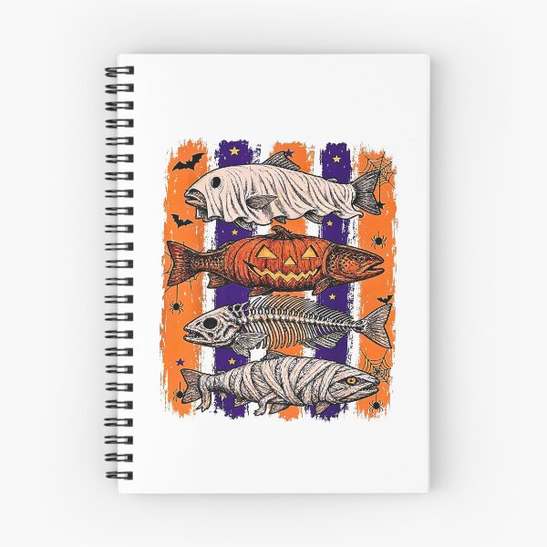 Item preview, Spooky Halloween Fish Mummy Pumpkin Skeleton Horror designed and sold by Rahamkshop.
