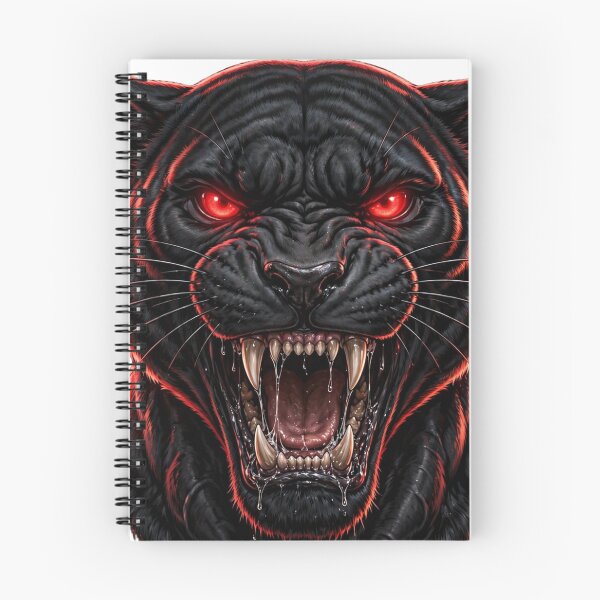 Item preview, Minimalist Black Panther Vector Red Glowing Eyes Mascot designed and sold by Pandora´s Box.