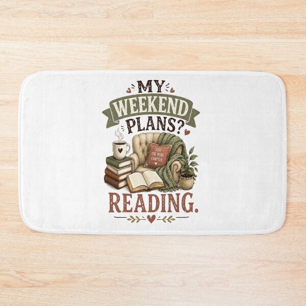 Item preview, My Weekend Plans Reading Book Lover Cozy Reading Coffee Lover Design designed and sold by NovaNest  Studio.