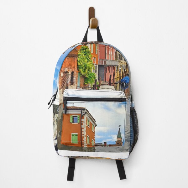 Item preview, Vena Canal with colorful houses and arched porticos in Chioggia, Italy designed and sold by goceris.