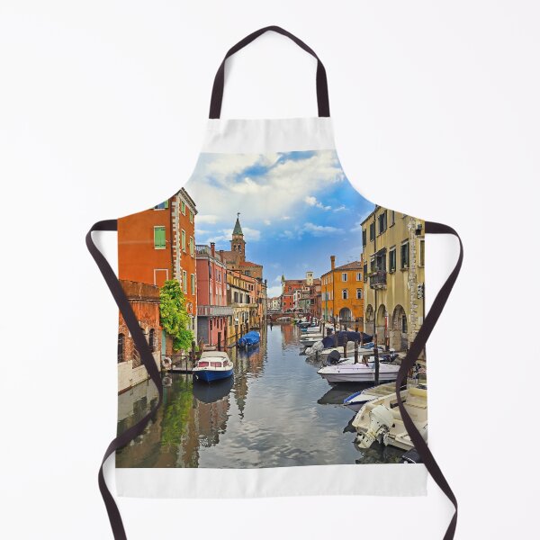 Item preview, Vena Canal with colorful houses and arched porticos in Chioggia, Italy designed and sold by goceris.