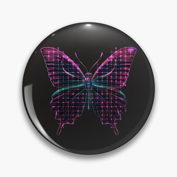 Item preview, butterfly with a panel designed and sold by RetroWaveArtCo.