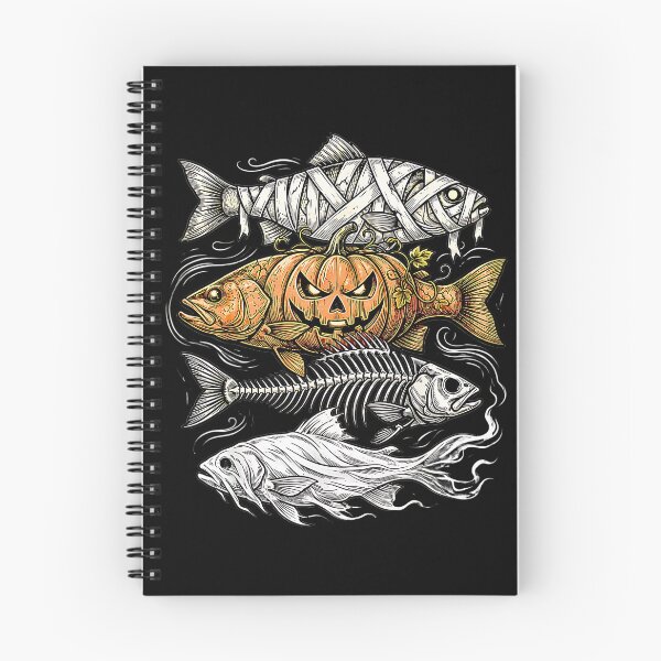 Item preview, Spooky Halloween Fish Mummy Pumpkin Skeleton Horror designed and sold by Rahamkshop.