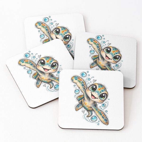 Item preview, Cute Little Sea Turtle with Bubbles designed and sold by Snurly.