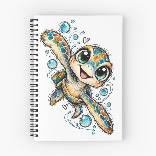 Item preview, Cute Little Sea Turtle with Bubbles designed and sold by Snurly.