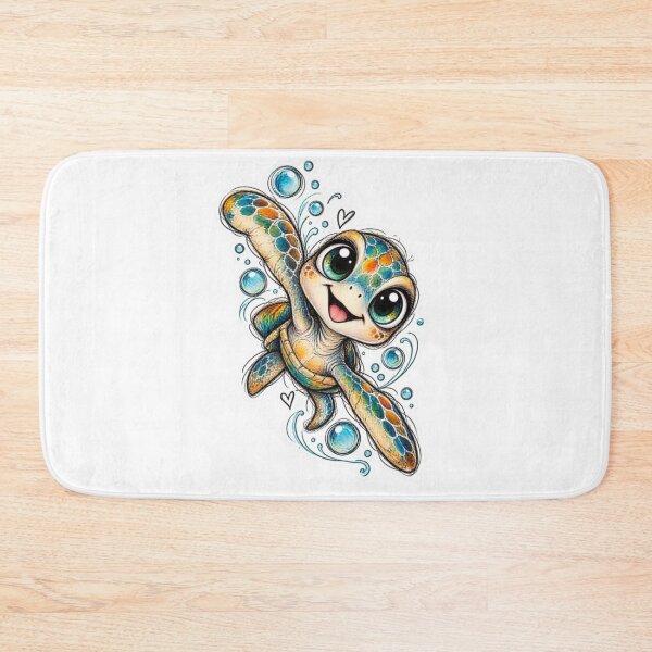 Item preview, Cute Little Sea Turtle with Bubbles designed and sold by Snurly.