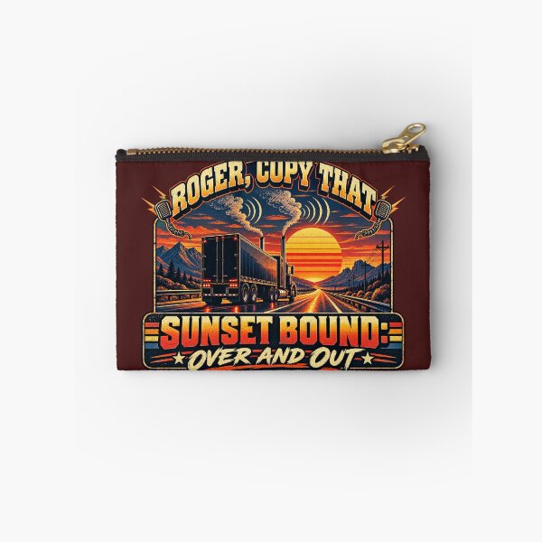 Item preview, Roger Copy That Sunset Bound Over And Out Semi Truck Sunset Art designed and sold by NomadForge.
