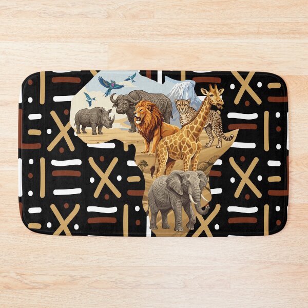 Item preview, Bogolan - African Wildlife designed and sold by Wolagno.