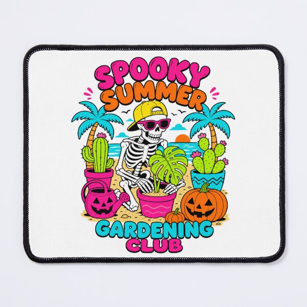 Item preview, Funny Spooky Summer Gardening Club Skeleton Graphic Tee designed and sold by Design Vibras.
