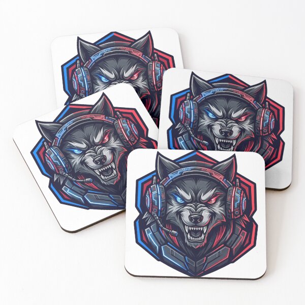 Item preview, Cyber Wolf Esports Mascot Dual Neon Gaming Headphones designed and sold by Pandora´s Box.