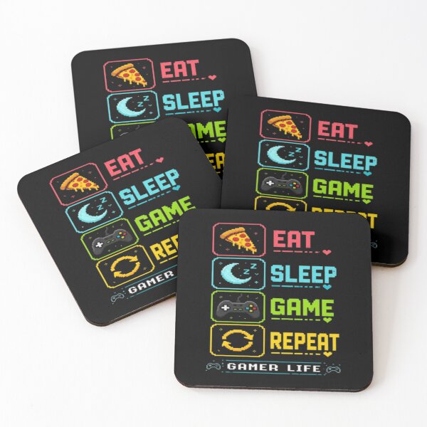Item preview, Eat Sleep Game Repeat Gamer Life Retro Pixel Art Gaming Design designed and sold by TulipsArtDesigns .
