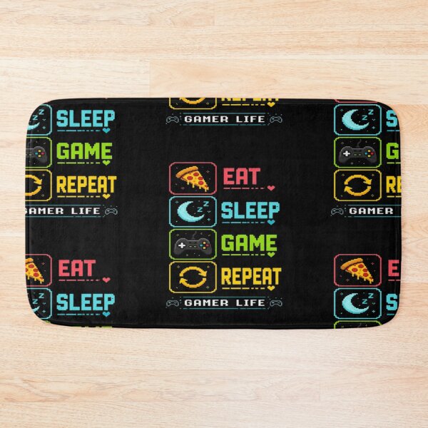 Item preview, Eat Sleep Game Repeat Gamer Life Retro Pixel Art Gaming Design designed and sold by TulipsArtDesigns .