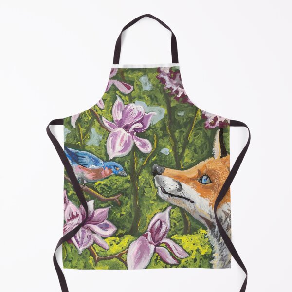 Item preview, Fox and Bluebird Under Magnolias designed and sold by Jacqueline Sindall Art.