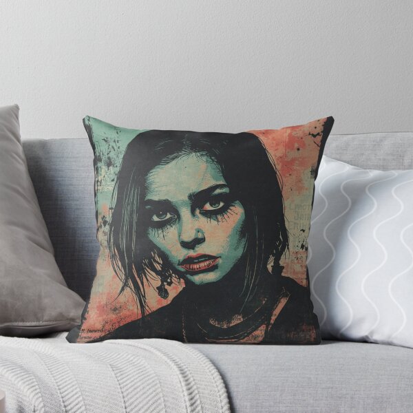 Item preview, Vintage Newspaper Goth Girl Portrait Punk Collage designed and sold by ERODED SELF.