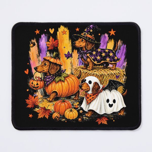 Item preview, Halloween Dachshund Costume Parade Cute Spooky Dog designed and sold by Rahamkshop.