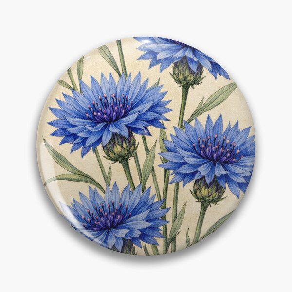 Item preview, Vintage Cornflower Botanical Illustration – Centaurea Cyanus Antique Floral Print designed and sold by Darlin8888.