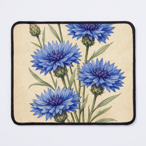 Item preview, Vintage Cornflower Botanical Illustration – Centaurea Cyanus Antique Floral Print designed and sold by Darlin8888.