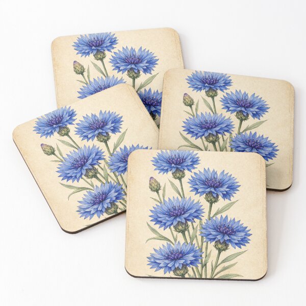 Item preview, Vintage Cornflower Botanical Illustration – Centaurea Cyanus Antique Floral Print designed and sold by Darlin8888.