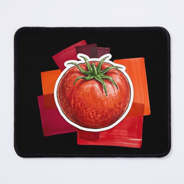 Item preview, Ripe Red Tomato Vinyl Sticker | Fresh Garden Vegetable Water Bottle Decal | Hand-Drawn Marker Food Art | Cute Kitchen & Laptop Decal designed and sold by SergioMiklos.