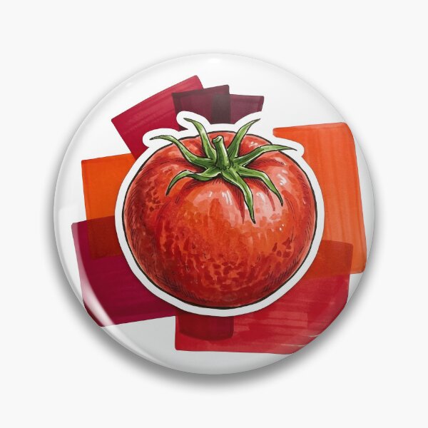 Item preview, Ripe Red Tomato Vinyl Sticker | Fresh Garden Vegetable Water Bottle Decal | Hand-Drawn Marker Food Art | Cute Kitchen & Laptop Decal designed and sold by SergioMiklos.