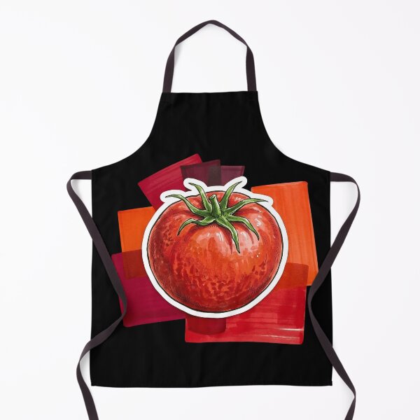 Item preview, Ripe Red Tomato Vinyl Sticker | Fresh Garden Vegetable Water Bottle Decal | Hand-Drawn Marker Food Art | Cute Kitchen & Laptop Decal designed and sold by SergioMiklos.