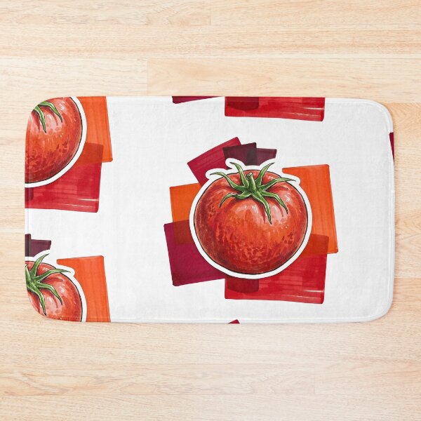Item preview, Ripe Red Tomato Vinyl Sticker | Fresh Garden Vegetable Water Bottle Decal | Hand-Drawn Marker Food Art | Cute Kitchen & Laptop Decal designed and sold by SergioMiklos.