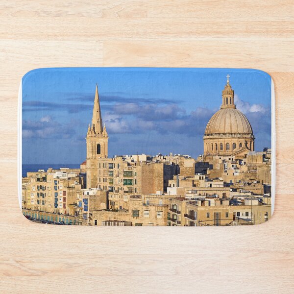 Item preview, Skyline of Valletta with Carmelite Church dome and St Paul's Cathedral, Malta designed and sold by goceris.