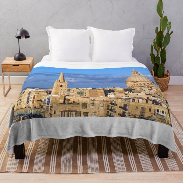 Item preview, Skyline of Valletta with Carmelite Church dome and St Paul's Cathedral, Malta designed and sold by goceris.