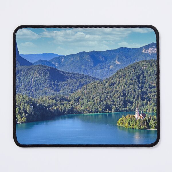 Item preview, Lake Bled with Church of the Assumption on the island in Slovenia designed and sold by goceris.