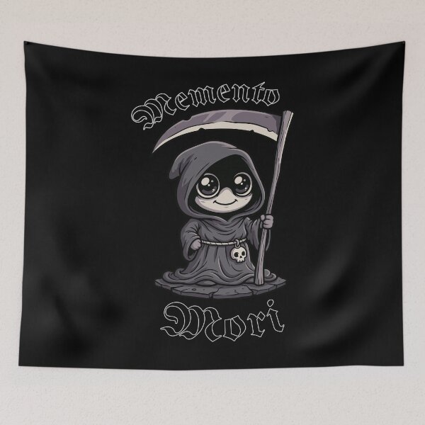 Item preview, Memento Mori Cute Grim Reaper Illustration designed and sold by The Mellonaire.