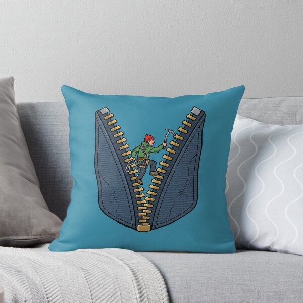Item preview, Denim Zipper Mountain Climber Ice Axe Rock Climbing Bouldering Humor Pop Art designed and sold by Rare By Hero.