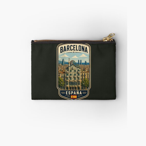 Item preview, Barcelona Casa Batllo Spain Travel Poster Gaudi Architecture Vintage Retro Badge Design designed and sold by Travel Souvenirs 30.