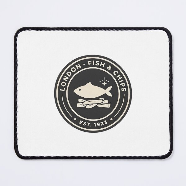 Item preview, London Fish & Chips Crest — Circular Badge Logo designed and sold by Shutter-Dragon.