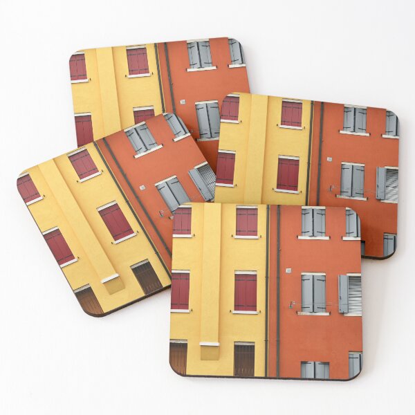 Item preview, Colorful house facades with traditional shutters in Chioggia, Italy designed and sold by goceris.