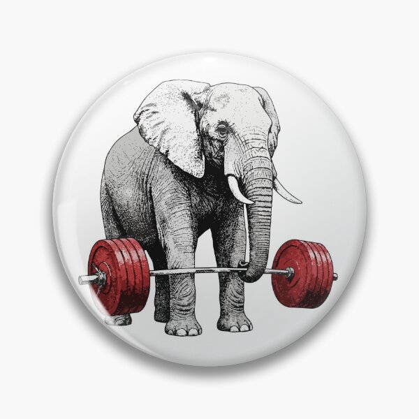 Item preview, Weightlifting Elephant designed and sold by PixelCatalyst.