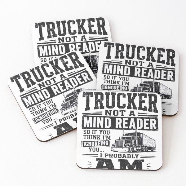 Item preview, Funny Trucker Not A Mind Reader Quote - Hilarious Truck Driver Gift designed and sold by Haque Designs.