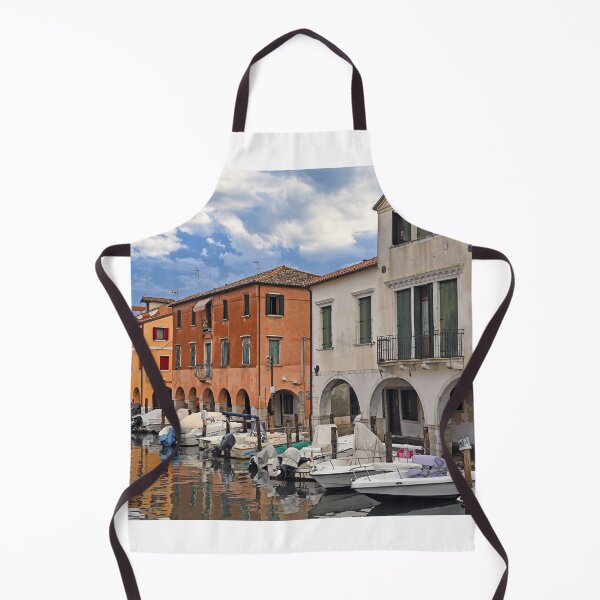 Item preview, Canal Vena with boats and colorful houses in Chioggia, Italy designed and sold by goceris.