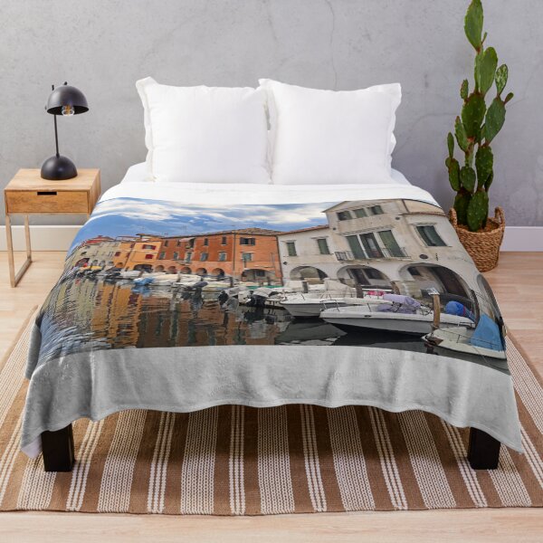 Item preview, Canal Vena with boats and colorful houses in Chioggia, Italy designed and sold by goceris.
