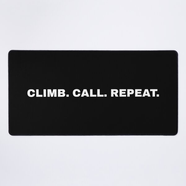 Item preview, Climb Call Repeat Mountain Ham Radio Typography designed and sold by AnnSign.