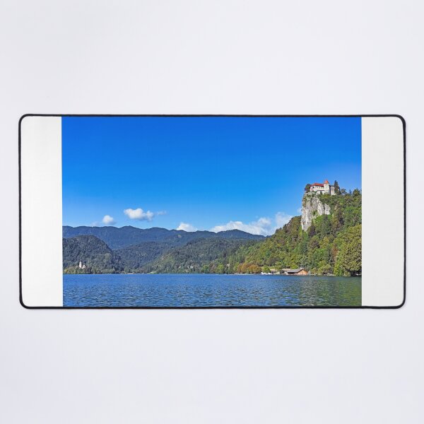 Item preview, Bled Castle on a steep cliff overlooking Lake Bled in Slovenia designed and sold by goceris.