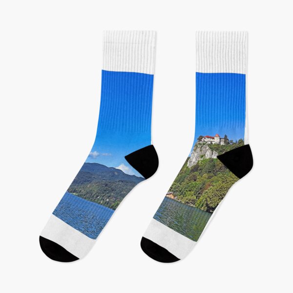 Item preview, El castillo de Bled, situado en un escarpado acantilado con vistas al lago Bled en Eslovenia. designed and sold by goceris.