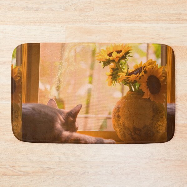 Item preview, Golden Hour Sunflower Cat designed and sold by Shambhavi_Studio.