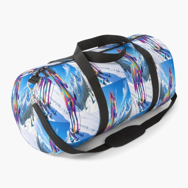 Item preview, Rainbow Horse Skiing in Snowy Mountains designed and sold by Breezes-of-Ida.